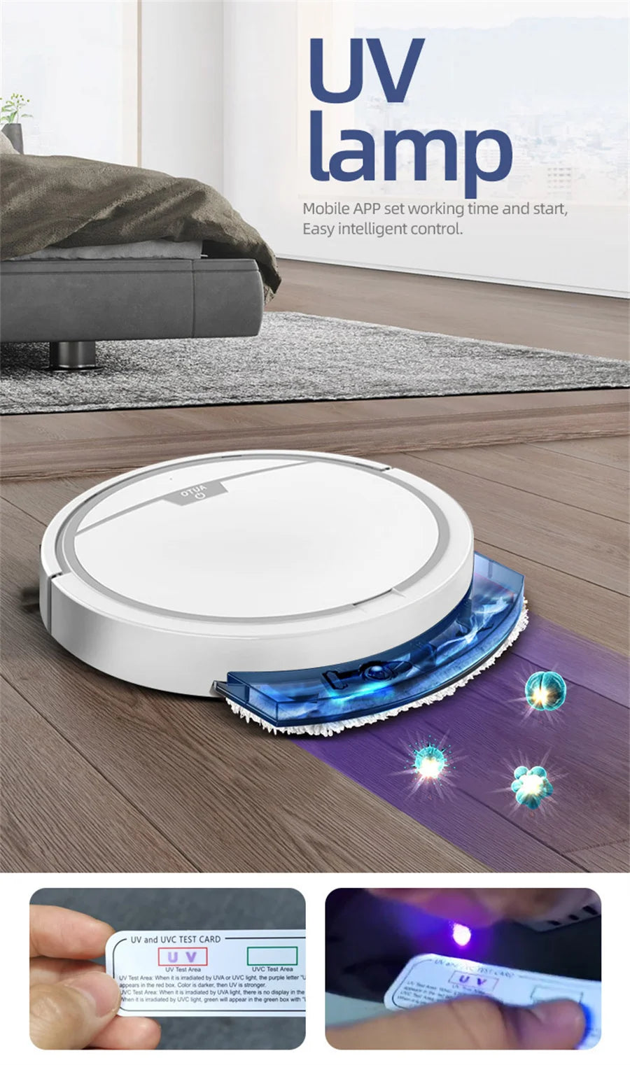 Robot Aspirateur Intelligent Sans Fil - Nettoyage & Humidification Silencieux