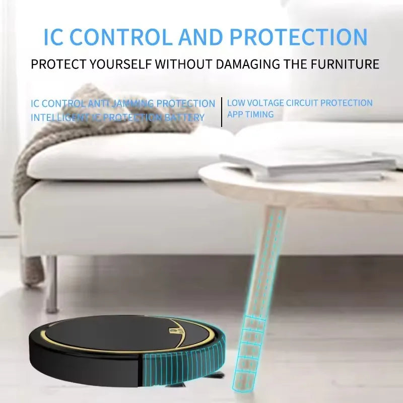 Robot Aspirateur Intelligent Sans Fil - Nettoyage & Humidification Silencieux