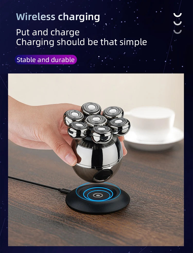 Rasoir Électrique 7D Premium - Rasage Flottant Ultra-Précis pour Homme