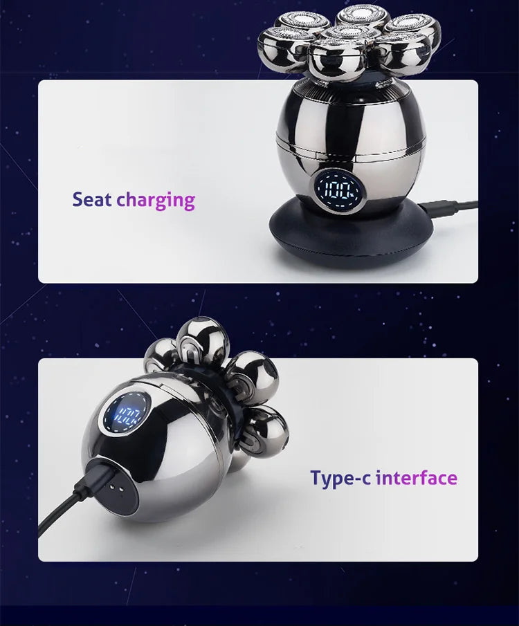 Rasoir Électrique 7D Premium - Rasage Flottant Ultra-Précis pour Homme