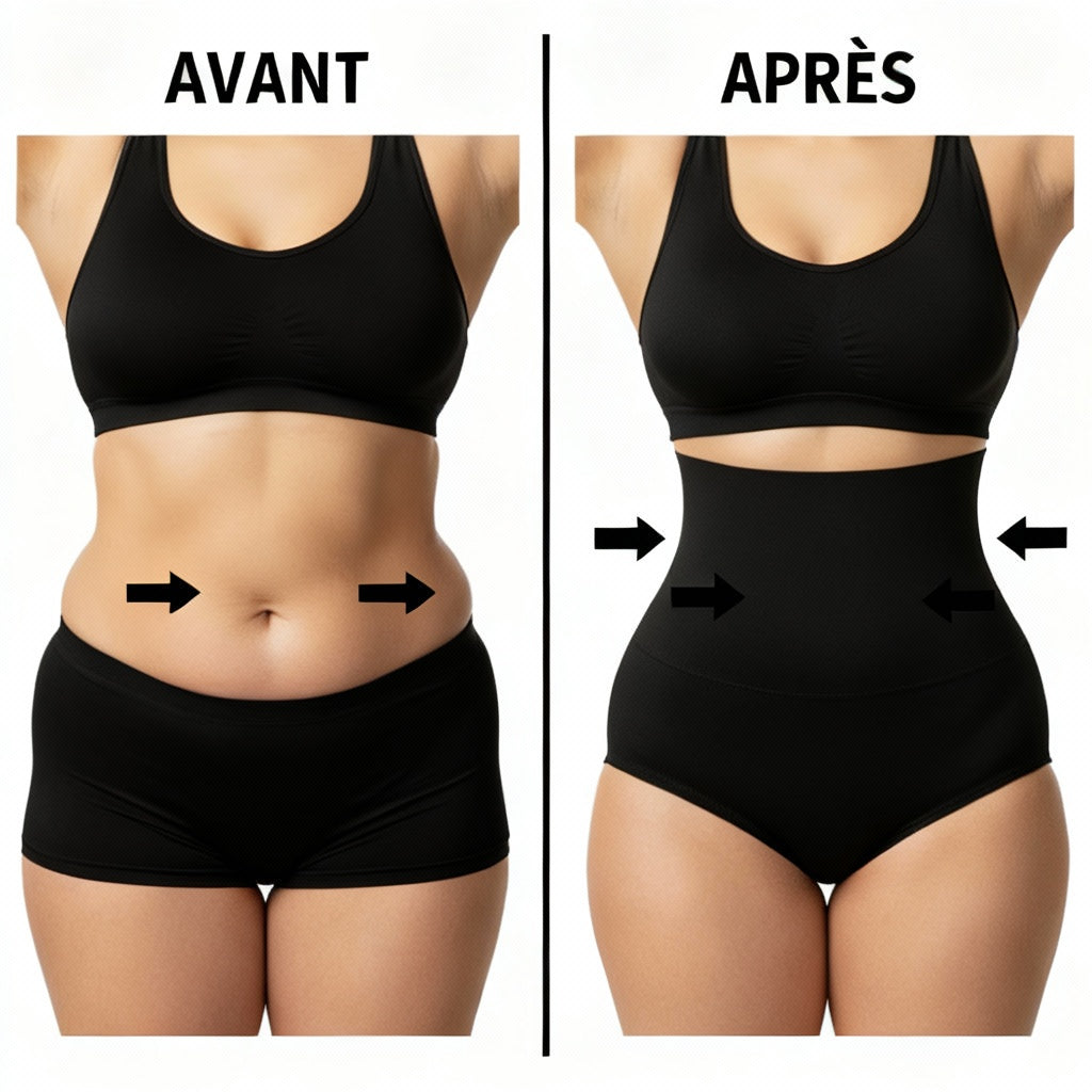 Avant/Après Gaine Amincissante - Même couleur