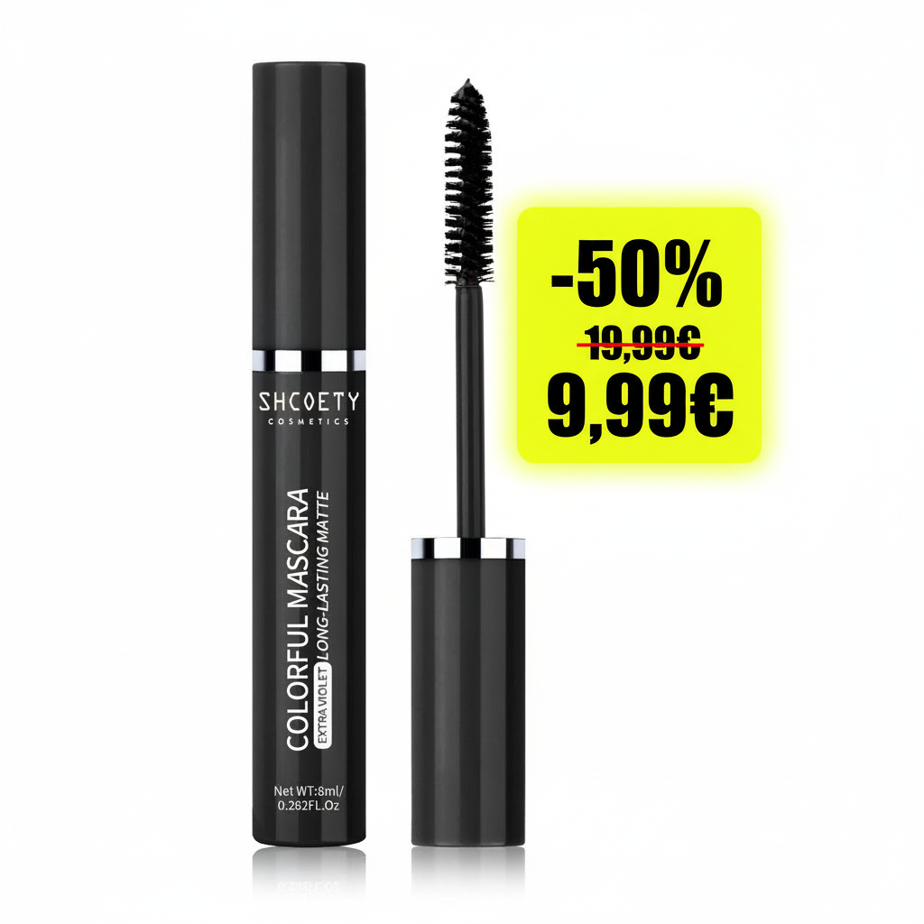 Mascara noir avec promotion fluo