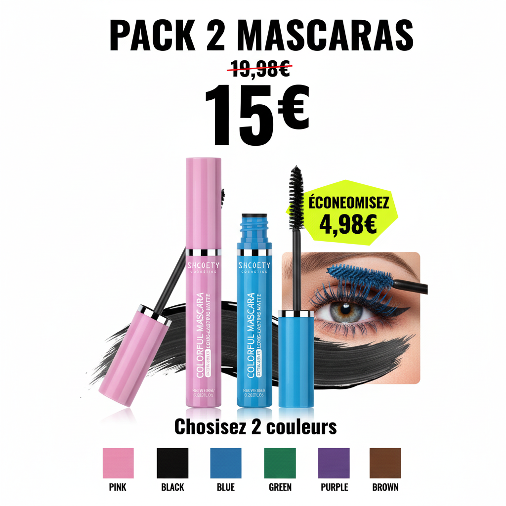 Pack 2 Mascaras pour 15€ - Offre spéciale